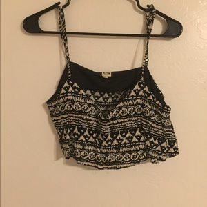 Black and white crop top