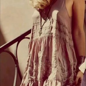 Free People Voile and Lace Trapeze Slip