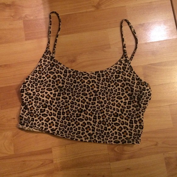 Cheetah print cropped tank