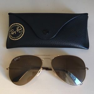 Authentic Ray-Ban Large Aviators (brown/polarized)
