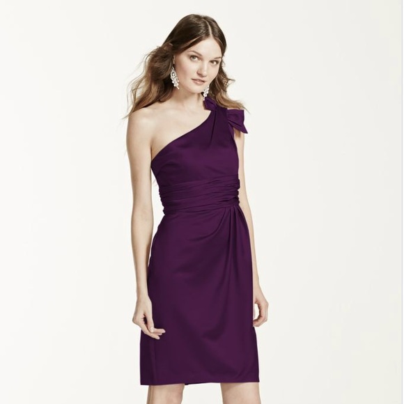 David's Bridal: Plum Cocktail Dress