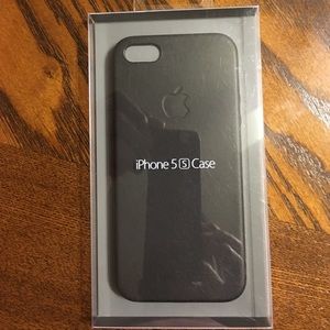 IPhone SE, 5, Or 5s Black Leather Case New