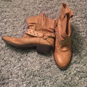 faux leather booties!!