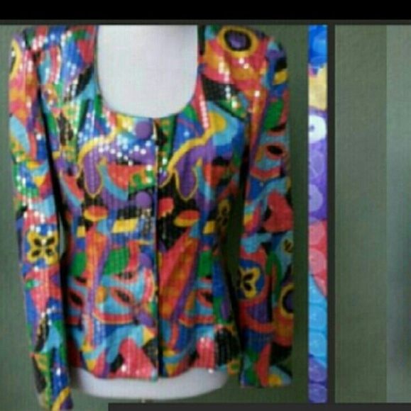 On the runway Fitted Fabulous Clear sequin jacket