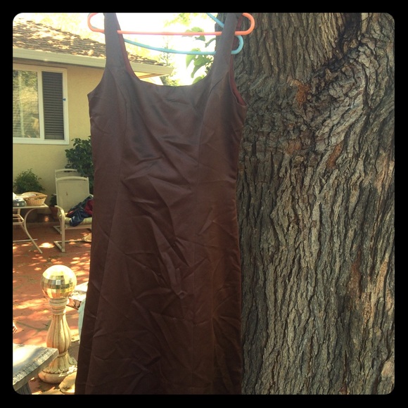 Used jessica McClintock brown prom dress as is.
