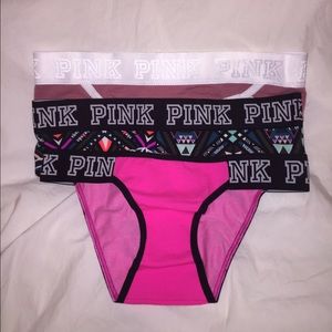 Three Pink Logo Panties Tribal Bundle