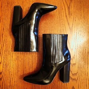 Patent Leather Pointed Toe Bootie