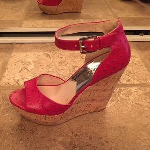 Michael Kors red wedge
