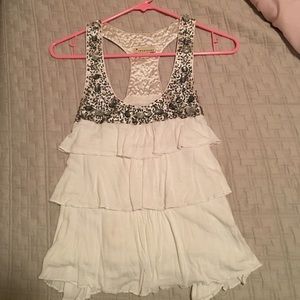 Jeweled Tiered Top