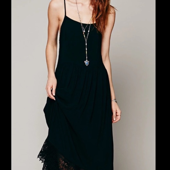 Beach sexy lace spaghetti boho people dress