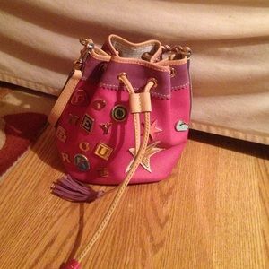dooney & bourke pink drawstring bag