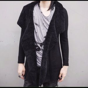 Rue21 Sweaters - ⚫️Black Fur Lined Cardigan Sweater Longsleeve NEW Rue21 Sweaters - ⚫️Black Fur Lined Cardigan Sweater Longsleeve NEW