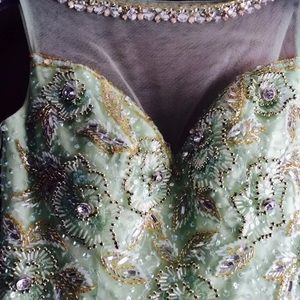 Dave & Johnny mint dress sz 0 new prom engagement