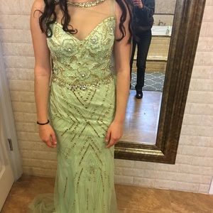 Dave & Johnny mint dress sz 0 new prom engagement
