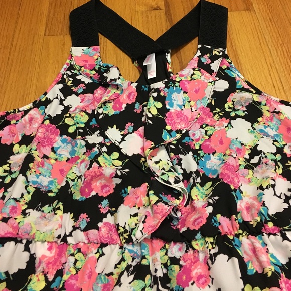 NWT flowery racer back dress - Picture 2 of 4
