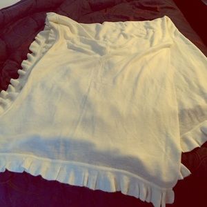 Cream sweater wrap