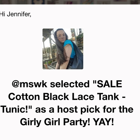 Black Lace Tank - Tunic, Perfect Light Summer Top - Picture 4 of 5