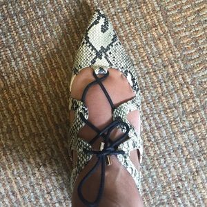 Topshop Shoes - Snake skin lace up flats Topshop Shoes - Snake skin lace up flats