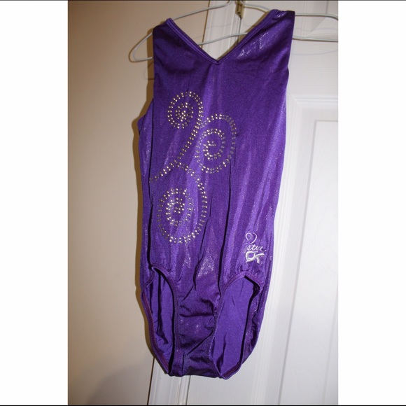 Purple and Silver Gymnastics Leotard