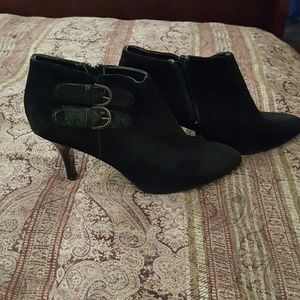 Black suede boot