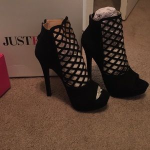 Black stiletto heels