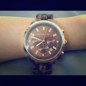 Authentic Michael Kors tortoiseshell watch