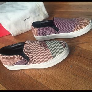 Genuine Celine multi-pattern Boat Shoe, Euro 38