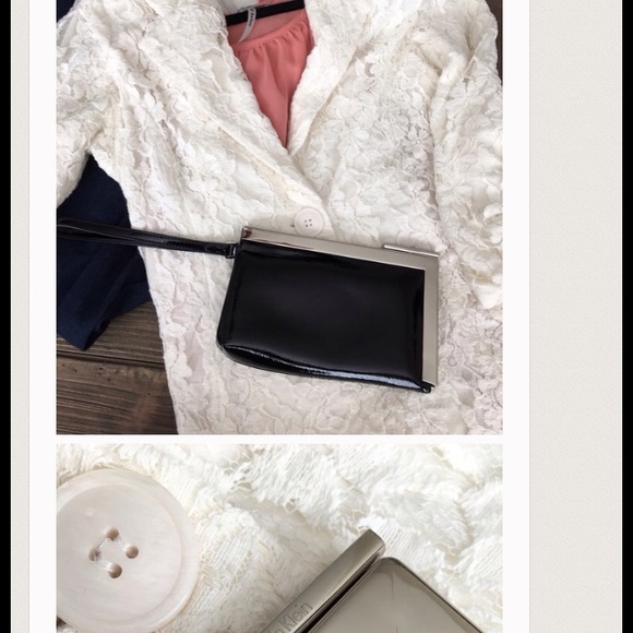 Calvin Klein black clutch purse