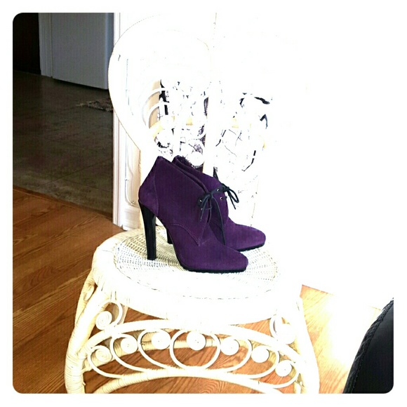 Purple suede 5 in bootie
