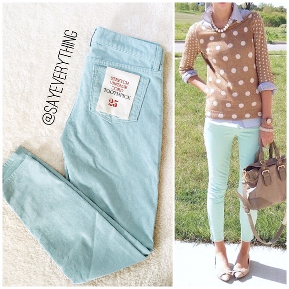 J. Crew Factory Pants - J.Crew Factory Barely Blue Skinny Cords