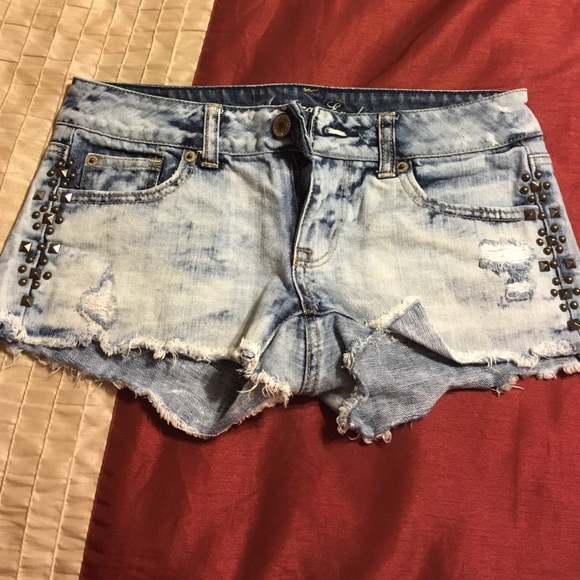 American Eagle Acid Washed Denim Shorts