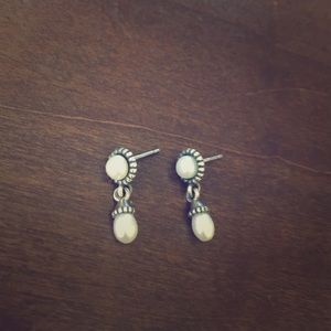 James Avery Button and Drop Pearl Ear Posts