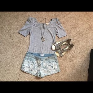 Forever 21 beautiful gray bodysuit