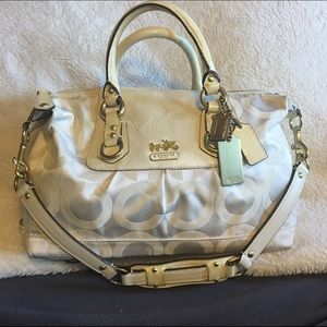 Coach White Logo Satchel