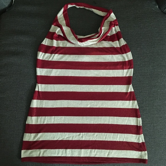 Red and Gold Holter top