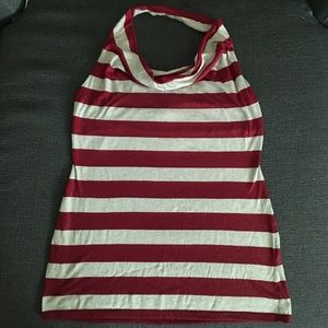 Red and Gold Holter top