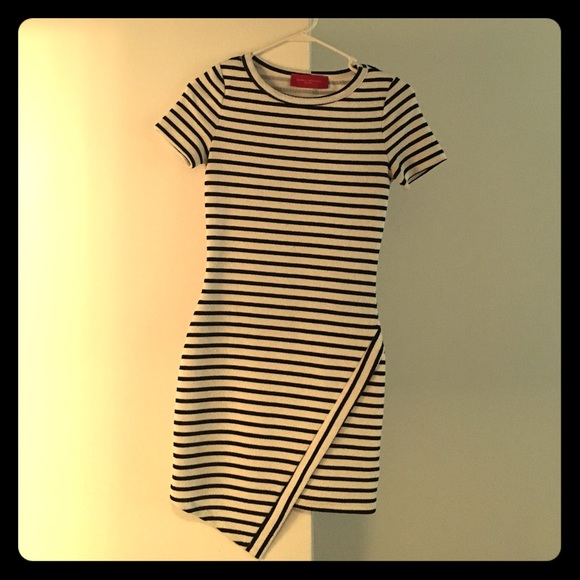 Striped bodycon dress.