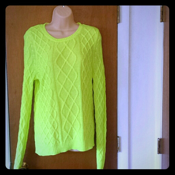 Forever21 Cable Neon Sweater