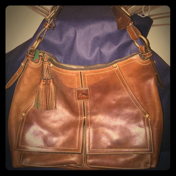💜SOLD💜 D&B Chestnut Florentine Kingston Hobo - Picture 1 of 4