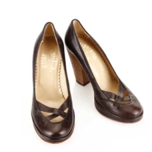Florentini & Baker Brown Leather Pumps