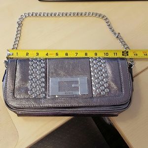 Silver/Metalic GUESS long clutch
