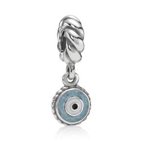 Blue Eye Silver Hanging Charm