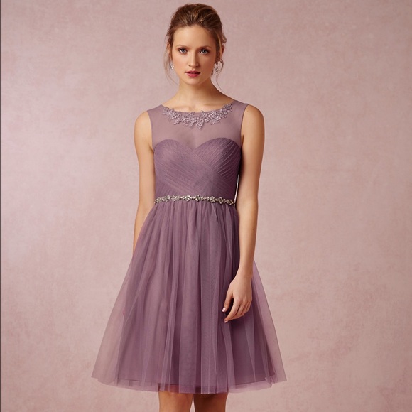 BHLDN Chloe Dress - Soft Plum - Size 14 - Picture 3 of 4