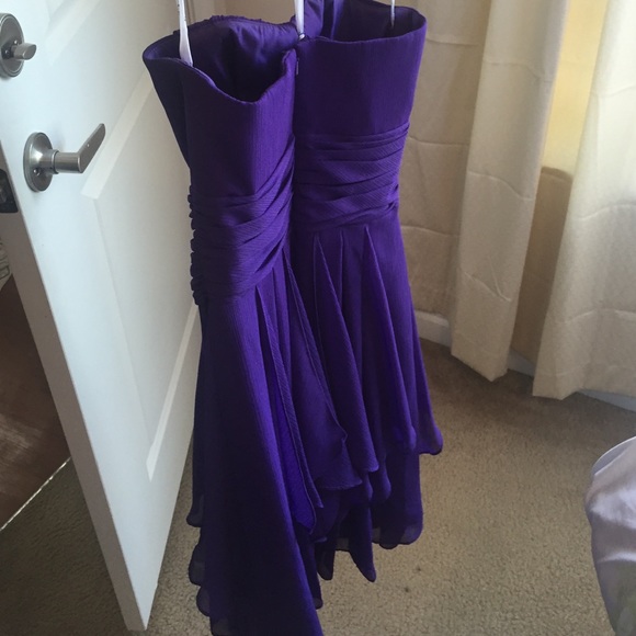 Royal purple David's bridal knee length dress - Picture 4 of 4