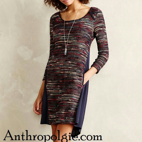 Anthropologie Maeve Marled Stripe Dress