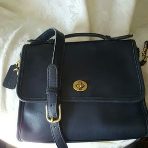 Coach Court 9790  navy blue CROSSBODY  handbag