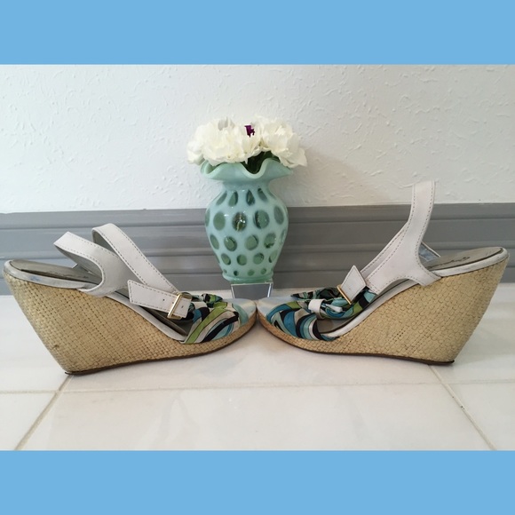 Qupid Ankle Wrap Buckle Peep Toe Wedges - Picture 3 of 4