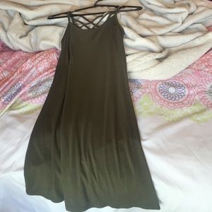 Hunter green tank top dress