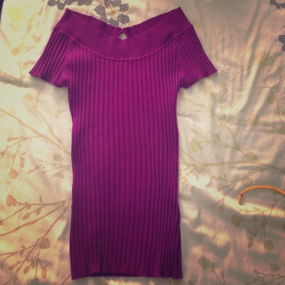 Magenta knit top