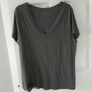 Womens gray v-neck